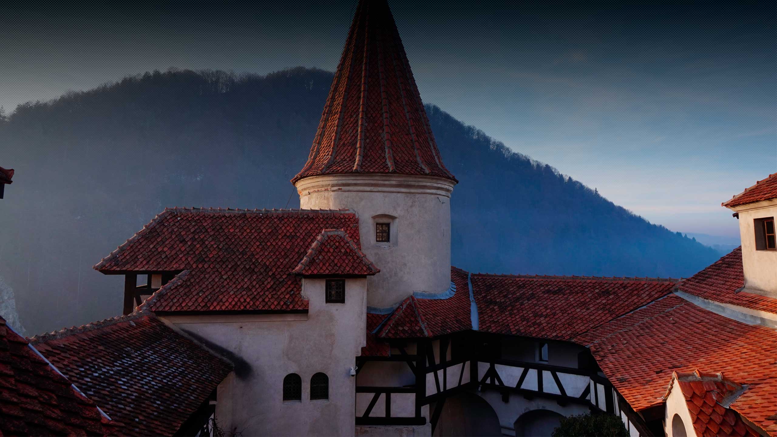 View from the top floor of Bran Castle near Brasov